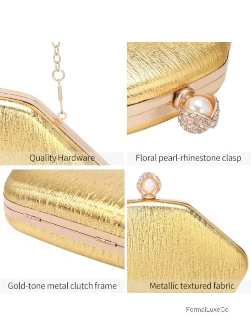 Pearl Beaded Top Handle Clutch Evening Handbag for Wedding Prom Party